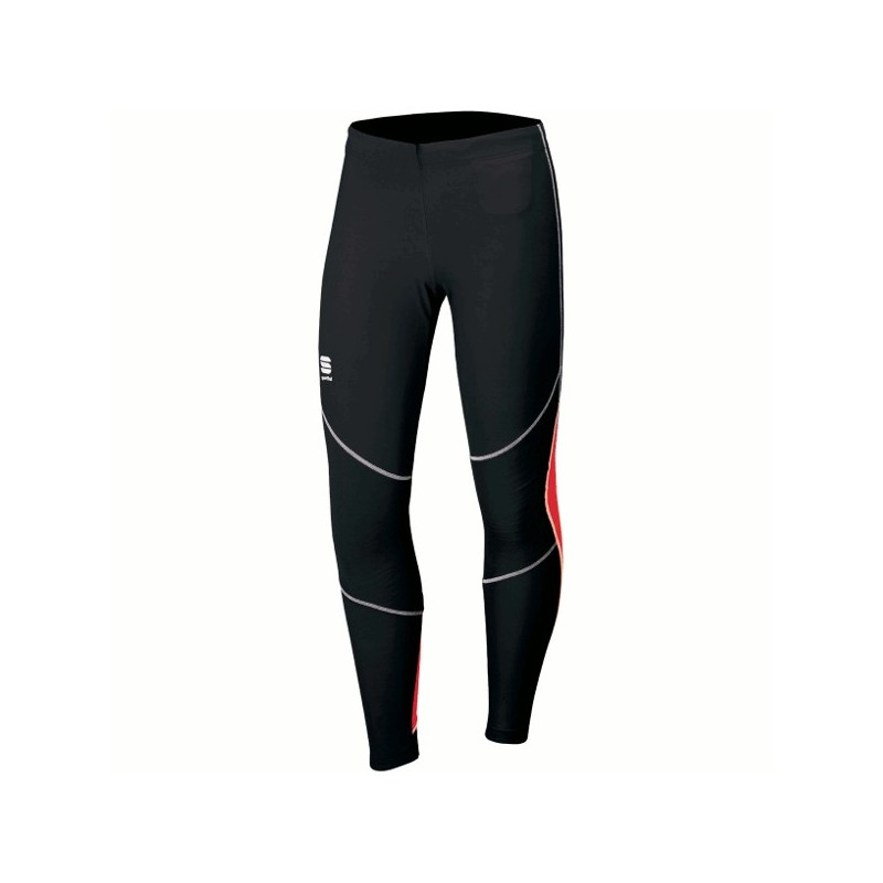 Vinter tights Sportful Cardio Tech Tight svart-röd Vinter tights Sportful Cardio Tech Tight svart-röd